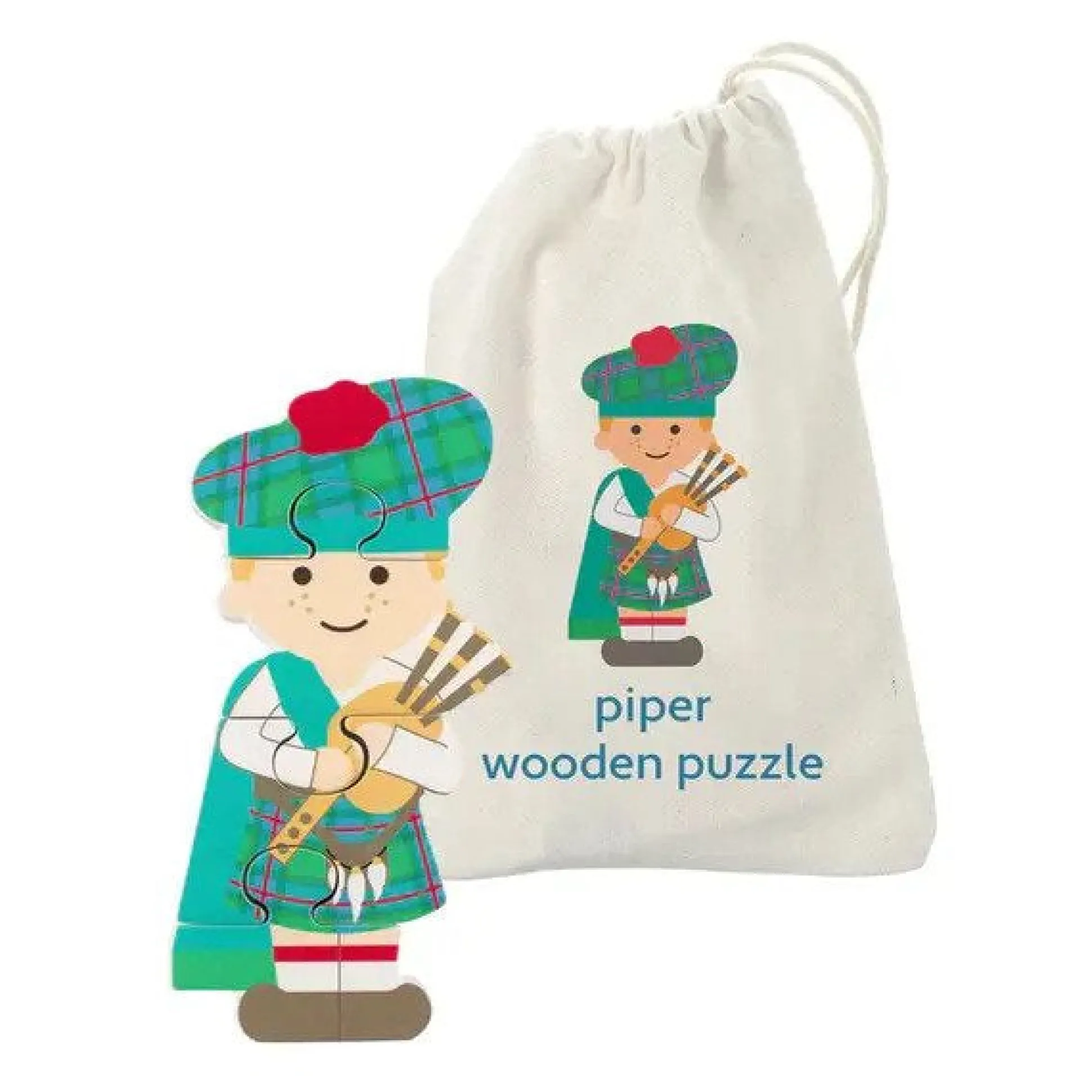 Bagpiper Mini Wooden Puzzle
