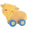Highland Cow Mini Wooden Push Toy